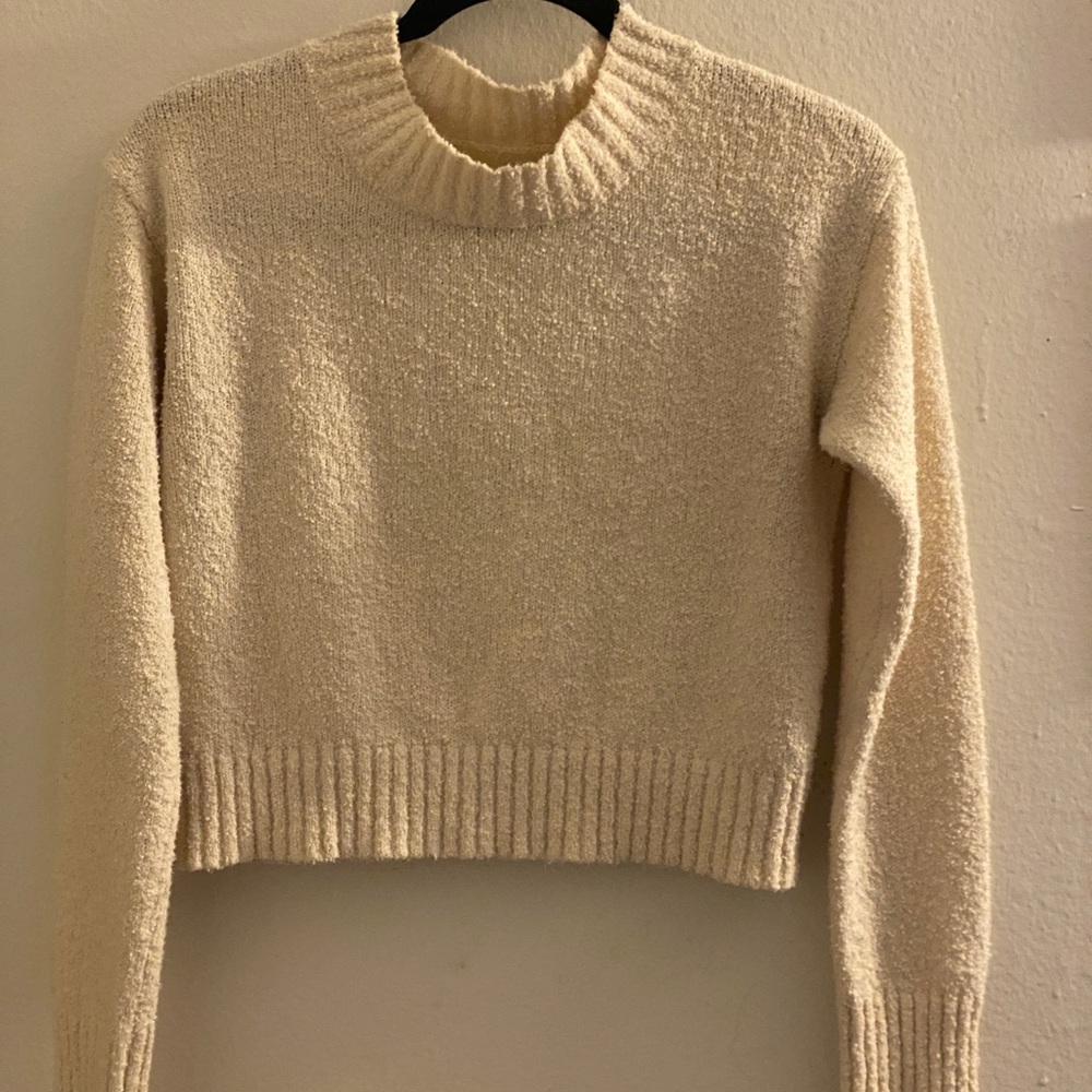 DÔEN sample cropped Sweater, Cream, S